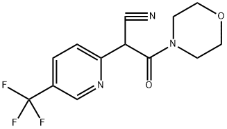 4-Morpholinepropanenitrile, β-oxo-α-[5-(trifluoromethyl)-2-pyridinyl]- Structure