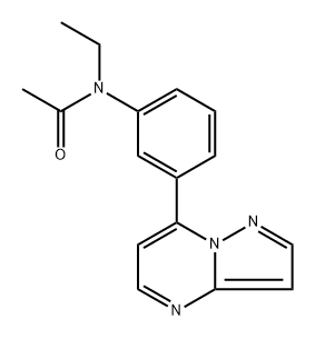 N-Ethyl-N-(3-pyrazolo[1,5-a]pyrimidin-7-ylphenyl)acetamide Structure