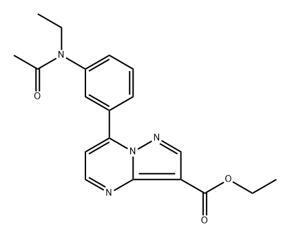 Ethyl 7-[3-[acetyl(ethyl)amino]phenyl]pyrazolo[1,5-a]pyrimidin-3-carboxylate Structure