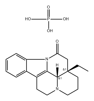 (3alpha,16alpha)-eburnamenin-14(15H)-one phosphate (1:1) Structure