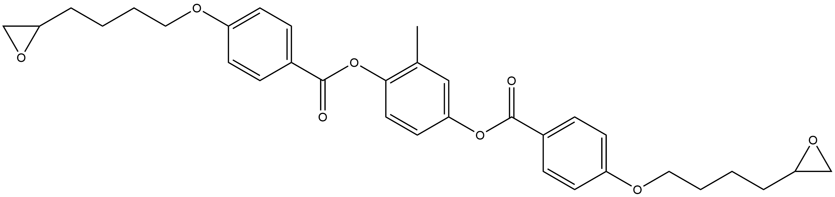 1,1′-(2-Methyl-1,4-phenylene) bis[4-[4-(2-oxiranyl)butoxy]benzoate] Structure