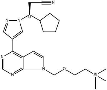 941685-41-2 1H-Pyrazole-1-propanenitrile, β-cyclopentyl-4-[7-[[2-(triMethylsilyl)ethoxy]Methyl]-7H-pyrrolo[2,3-d]pyriMidin-4-yl]-, (βS)-