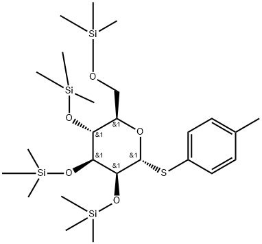 α-D-Mannopyranoside, 4-methylphenyl 1-thio-2,3,4,6-tetrakis-O-(trimethylsilyl)- Structure