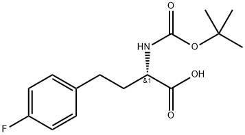 Benzenebutanoic acid, α-[[(1,1-dimethylethoxy)carbonyl]amino]-4-fluoro-, (αS)- Structure