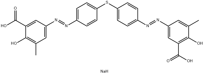 5,5'-[thiobis(p-phenyleneazo)]bis[3-methylsalicylic] acid, sodium salt 구조식 이미지