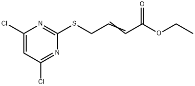 Ethyl 4-(4,6-dichloro-2-pyrimidinyl)thio-2-butenoate Structure