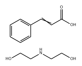 cinnamic acid, compound with 2,2'-iminodiethanol (1:1) Structure