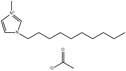 1H-Imidazolium, 3-decyl-1-methyl-, acetate (1:1) 구조식 이미지