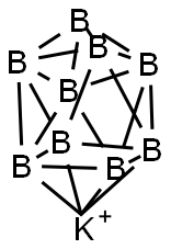 Potassium closo-1-carbadecaborate Structure