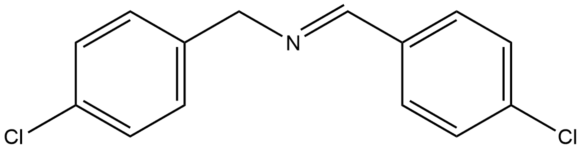 Benzenemethanamine, 4-chloro-N-[(4-chlorophenyl)methylene]-, [N(E)]- Structure