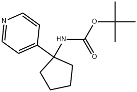 tert-butyl1-(pyridin-4-yl)cyclopentane-1-carboxylate Structure