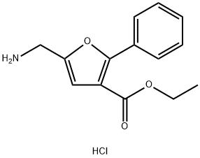 ethyl 5-(aminomethyl)-2-phenyl-3-furoate Structure