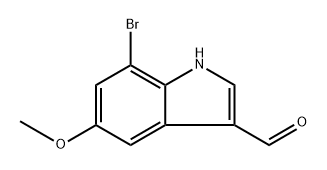 7-Bromo-5-methoxyindole-3-carboxaldehyde Structure