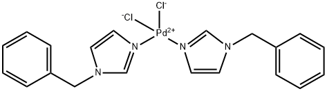 Palladium, Dichlorobis[1-(Phenylmethyl)-1H-Imidazole]- Structure