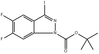 tert-butyl 5,6-difluoro-3-iodo-1H-indazole-1-carboxylate Structure