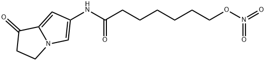N-(2,3-Dihydro-1-oxo-1H-pyrrolizin-6-yl)-7-(nitrooxy)heptanamide Structure