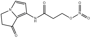 N-(2,3-Dihydro-1-oxo-1H-pyrrolizin-7-yl)-3-(nitrooxy)propanamide Structure