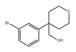 [4-(3-bromo-phenyl)-tetrahydro-pyran-4-yl]-methanol Structure