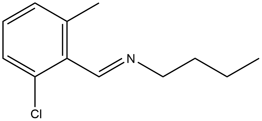 1-Butanamine, N-[(2-chloro-6-methylphenyl)methylene]-, [N(E)]- Structure