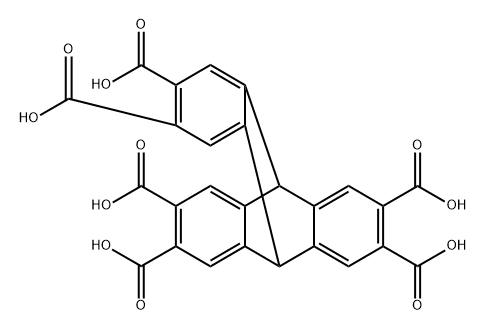 9,10[1',2']-Benzenoanthracene-2,3,6,7,14,15-hexacarboxylic acid, 9,10-dihydro- Structure