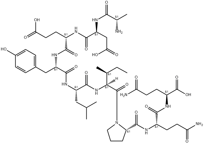 L-Glutamine, L-alanyl-L-α-aspartyl-L-α-glutamyl-L-tyrosyl-L-leucyl-L-isoleucyl-L-prolyl-L-glutaminyl- Structure