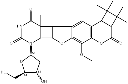 티미딘-8-메톡시솔라렌테트라메틸에틸렌이부가물 구조식 이미지