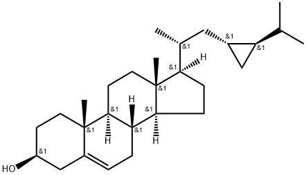 [23R,24R,(-)]-23,24-Methanocholest-5-en-3β-ol Structure