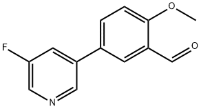 5-(5-Fluoropyridin-3yl)-2-methoxybenzaldehyde 구조식 이미지