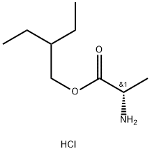 (S)-2-ethylbutyl 2-aminopropanoate hydrochloride 구조식 이미지