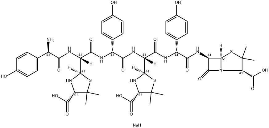 Amoxicillin trimer trisodium salt Structure