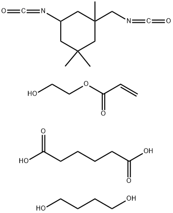 Hexanedioic acid, polymer with 1,4-butanediol, 2-hydroxyethyl 2-propenoate and 5-isocyanato-1-(isocyanatomethyl)-1,3,3-trimethylcyclohexane Structure