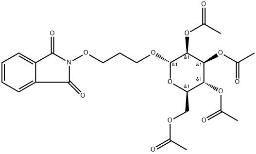 1H-Isoindole-1,3(2H)-dione, 2-[3-[(2,3,4,6-tetra-O-acetyl-α-D-mannopyranosyl)oxy]propoxy]- Structure