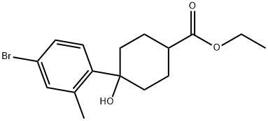 Ethyl 4-(4-bromo-2-methylphenyl)-4-hydroxycyclohexanecarboxylate Structure