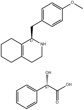 (S)-glycolic acid, compound with (R)-1,2,3,4,5,6,7,8-octahydro-1-[(4-methoxyphenyl)methyl]isoquinoline (1:1)           Structure