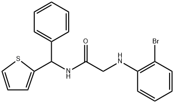 2-((2-bromophenyl)amino-)-N-(phenyl(Thien-2-yl)methyl)acetamide Structure