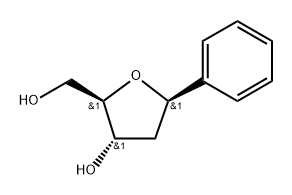 1,2-디데옥시-1-페닐-베타리보푸라노스 구조식 이미지