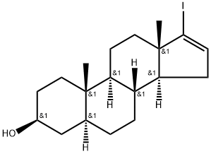 5α-Androst-16-en-3β-ol, 17-iodo- Structure