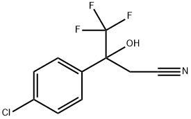 Benzenepropanenitrile, 4-chloro-β-hydroxy-β-(trifluoromethyl)- Structure