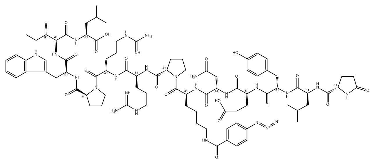 neurotensin, azidobenzoyl-Lys(6)-Trp(11)- Structure