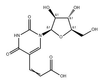 3-(1-β-D-Arabinofuranosyl-1,2,3,4-tetrahydro-2,4-dioxopyrimidin-5-yl)acrylic acid Structure