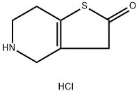 티에노[3,2-C]피리딘-2(3H)-ONE,4,5,6,7-테트라하이드로-,하이드로클로라이드(1:1) 구조식 이미지