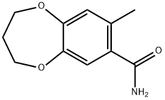 3,4-Dihydro-8-methyl-2H-1,5-benzodioxepin-7-carboxamide Structure