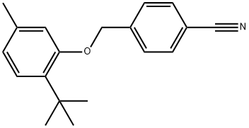 4-[[2-(1,1-Dimethylethyl)-5-methylphenoxy]methyl]benzonitrile Structure