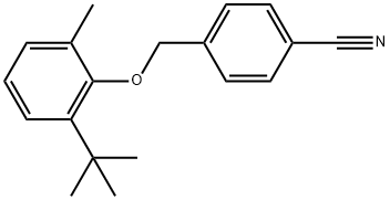 4-[[2-(1,1-Dimethylethyl)-6-methylphenoxy]methyl]benzonitrile Structure