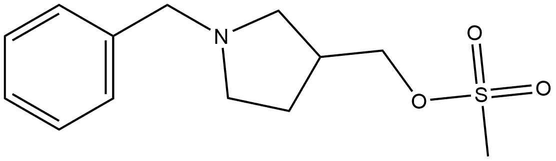 3-Pyrrolidinemethanol, 1-(phenylmethyl)-, 3-methanesulfonate Structure