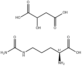 L-Ornithine, N5-(aminocarbonyl)-, 2-hydroxybutanedioate (2:1) 구조식 이미지