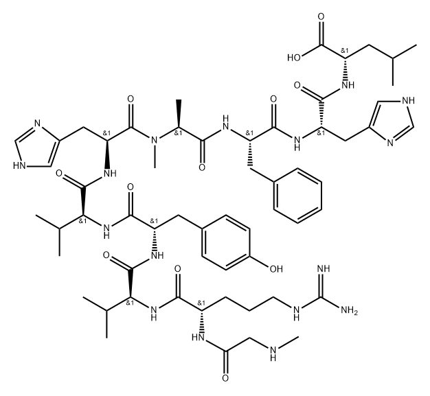 angiotensin I, Sar(1)-Val(5)-N-Me-Ala(7)- Structure