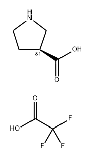 (S)-Pyrrolidine-3-carboxylic acid compound with 2,2,2-trifluoroacetic acid (1:1) Structure