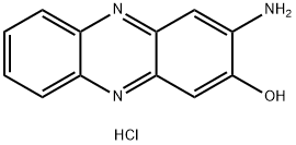 2-Phenazinol, 3-amino-, hydrochloride (1:) Structure