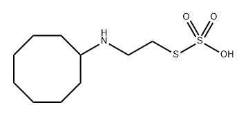 Thiosulfuric acid hydrogen=S-[2-(cyclooctylamino)ethyl] ester 구조식 이미지